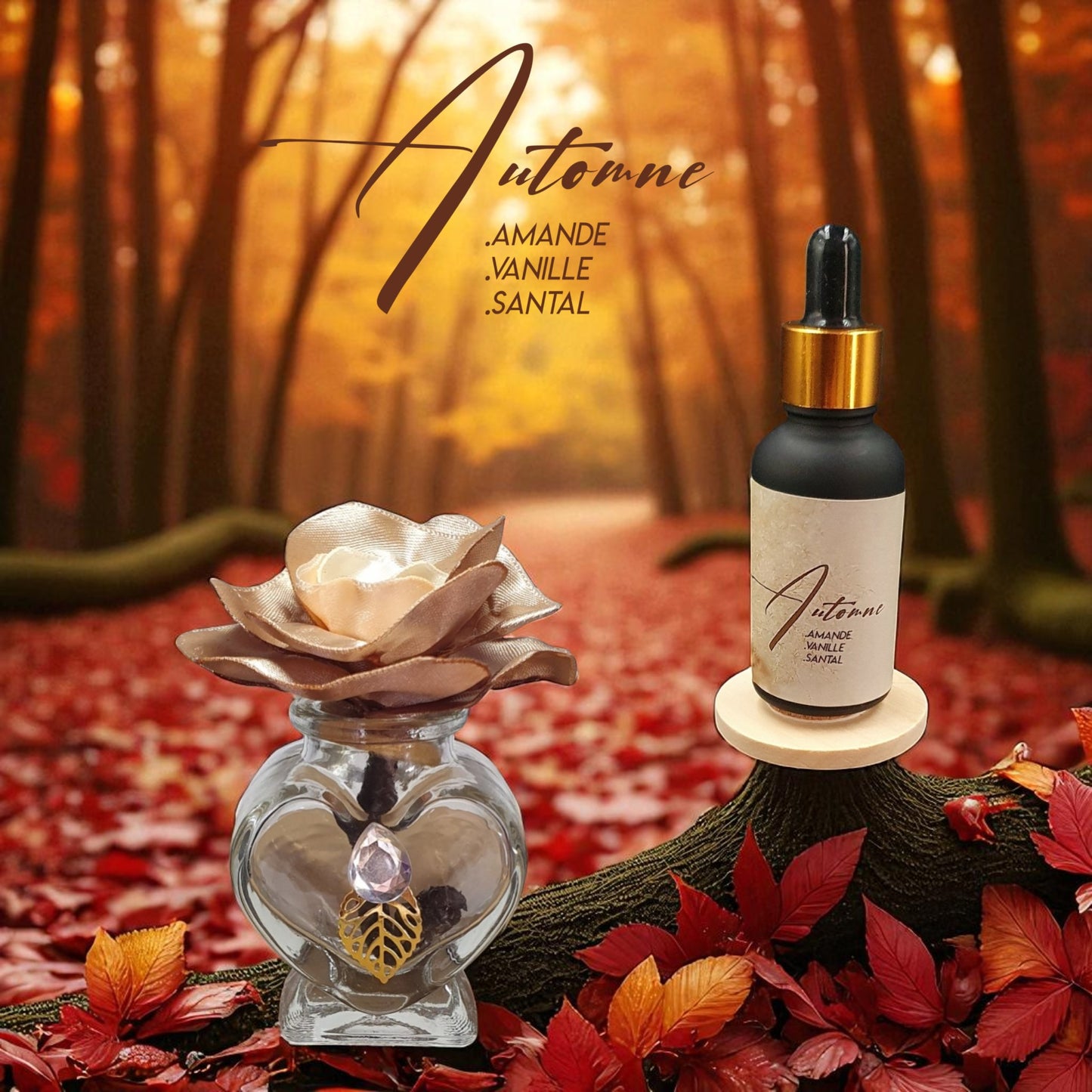 9 coffret diffuseur ichi brun rosé et flacon