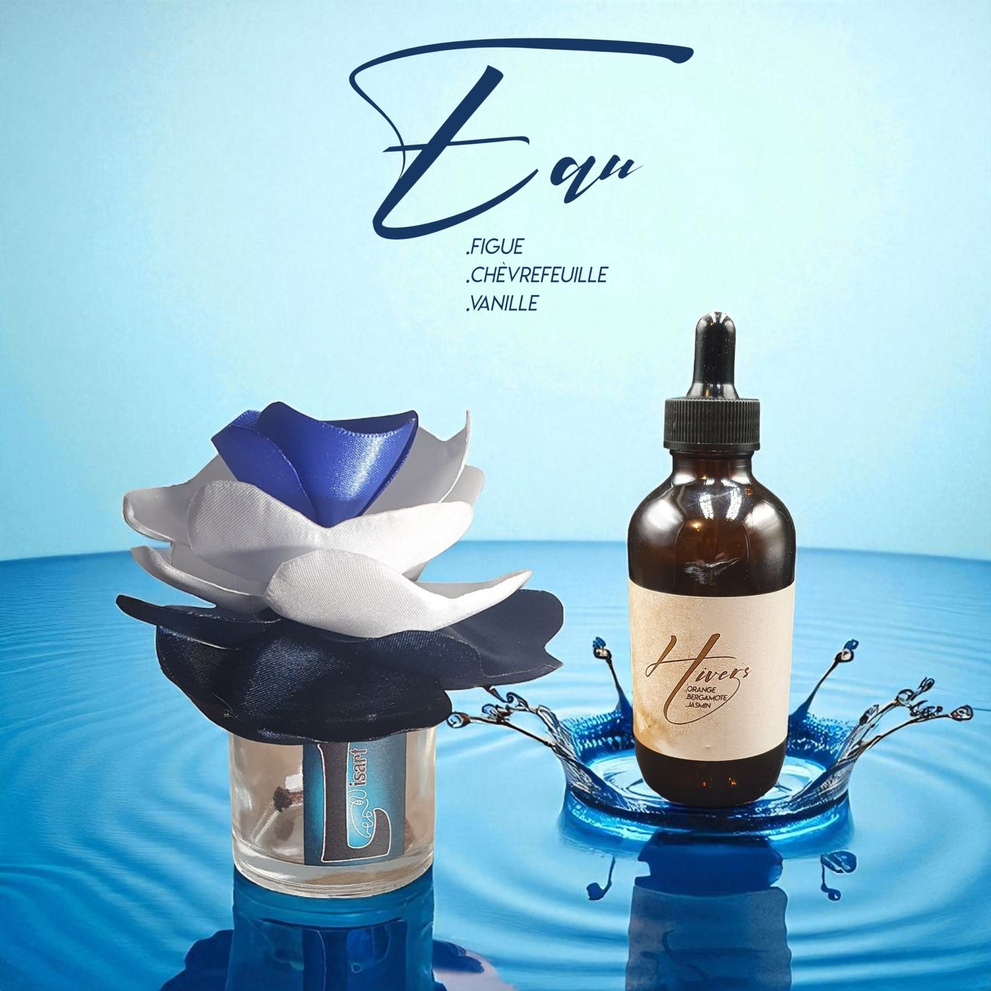 KYU EAU luxury fragrance bottle on white background