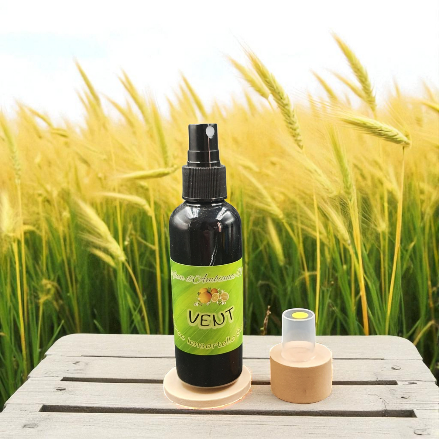 flacon de parfum d'ambiance naturel en spray vent