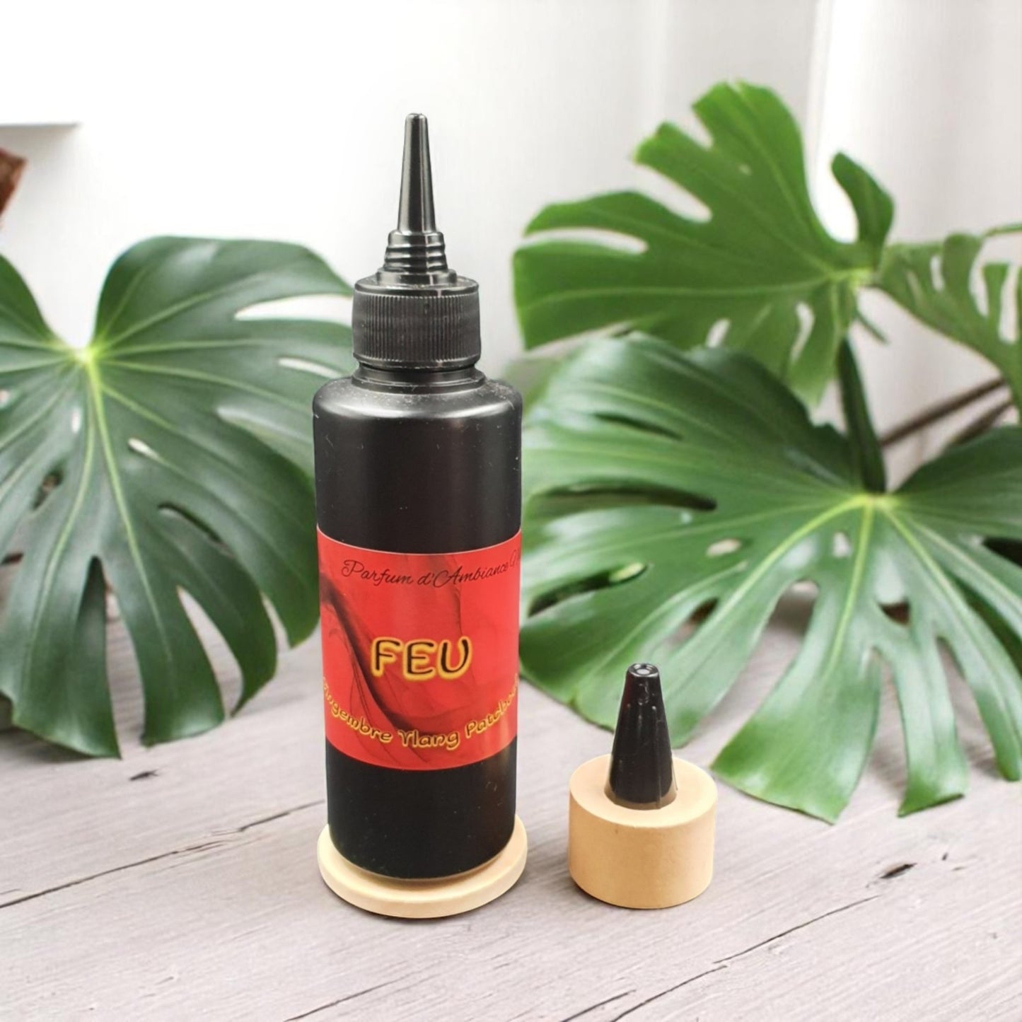 flacon pression parfum d'ambiance artisanale feu