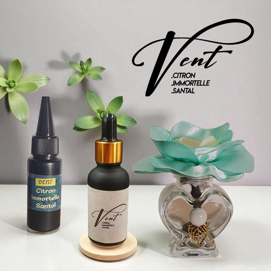 13 coffret ichi avec diffuseur fleur bambou flacon parfum d'ambiance et sa recharge