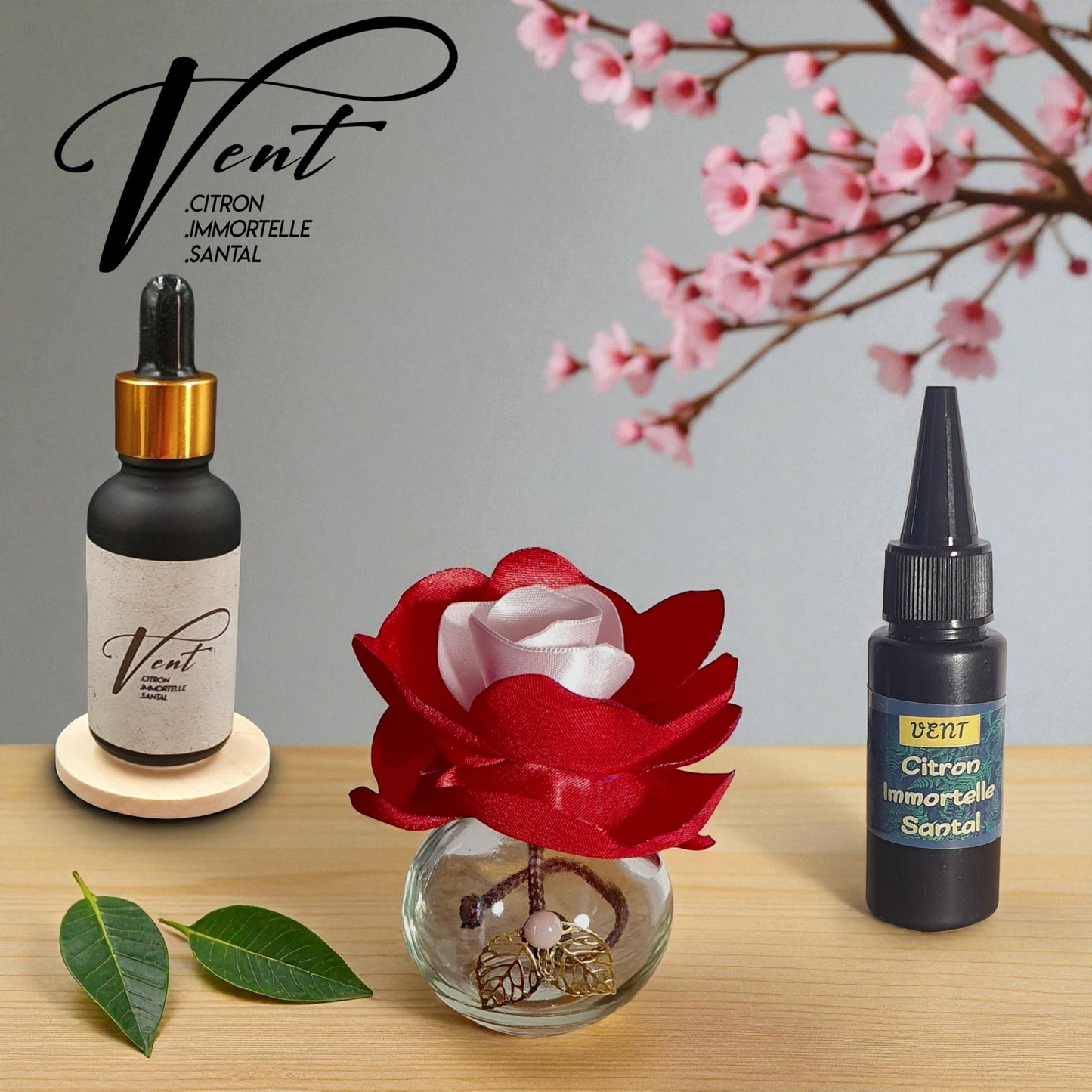 19 coffret diffuseur rouge avec flacon et recharge