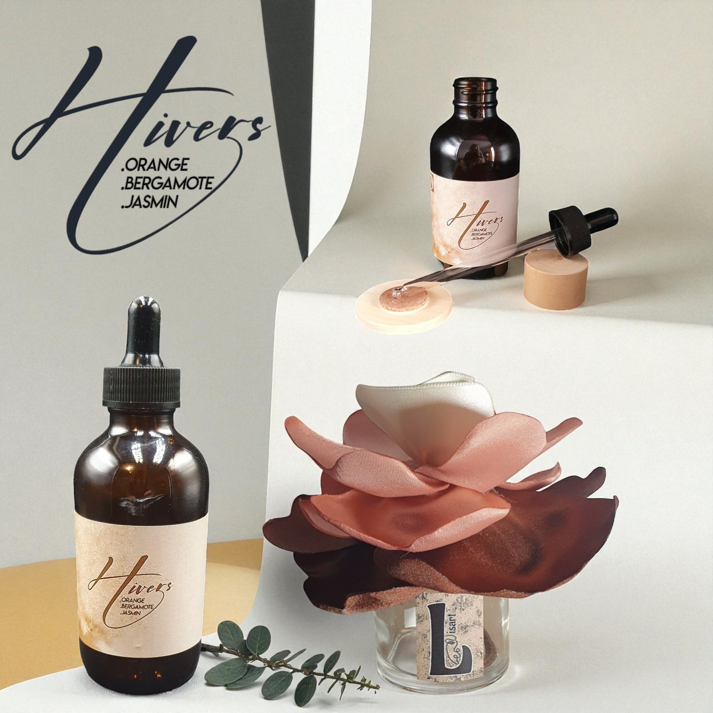 KYU Hivers fragrance set styled for a winter-inspired setting