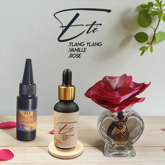 2 coffret ichi avec diffuseur fleur parme flacon parfum d'ambiance et sa recharge