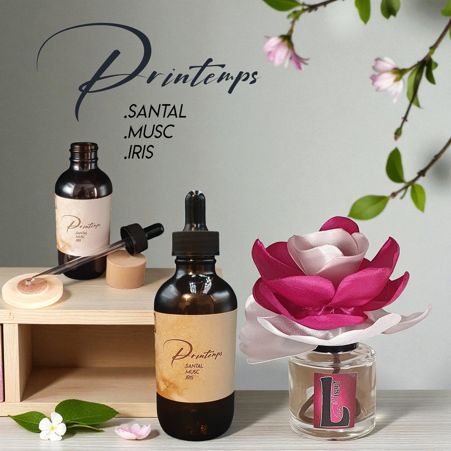  coffret KYU rose avec parfum d'ambiance naturel 