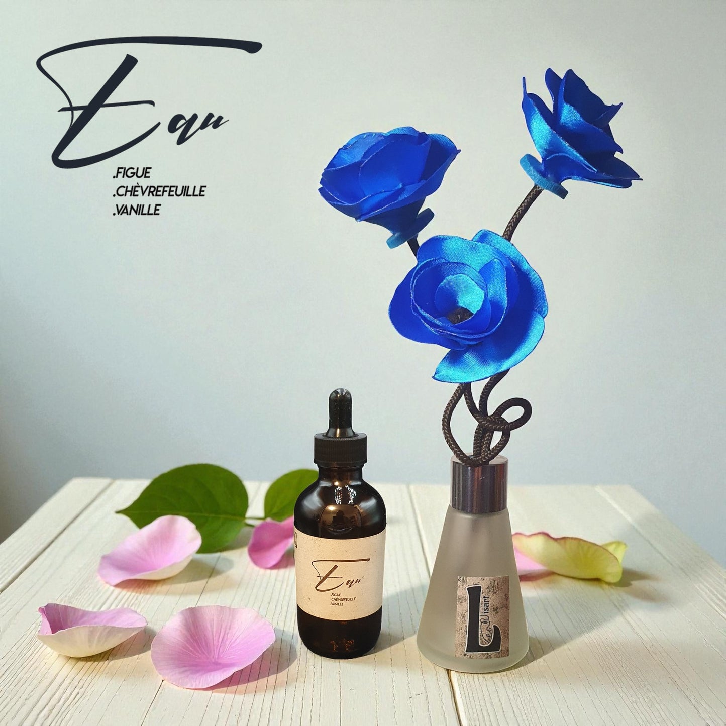 coffret PANJI bleu azur avec parfum d'ambiance naturel