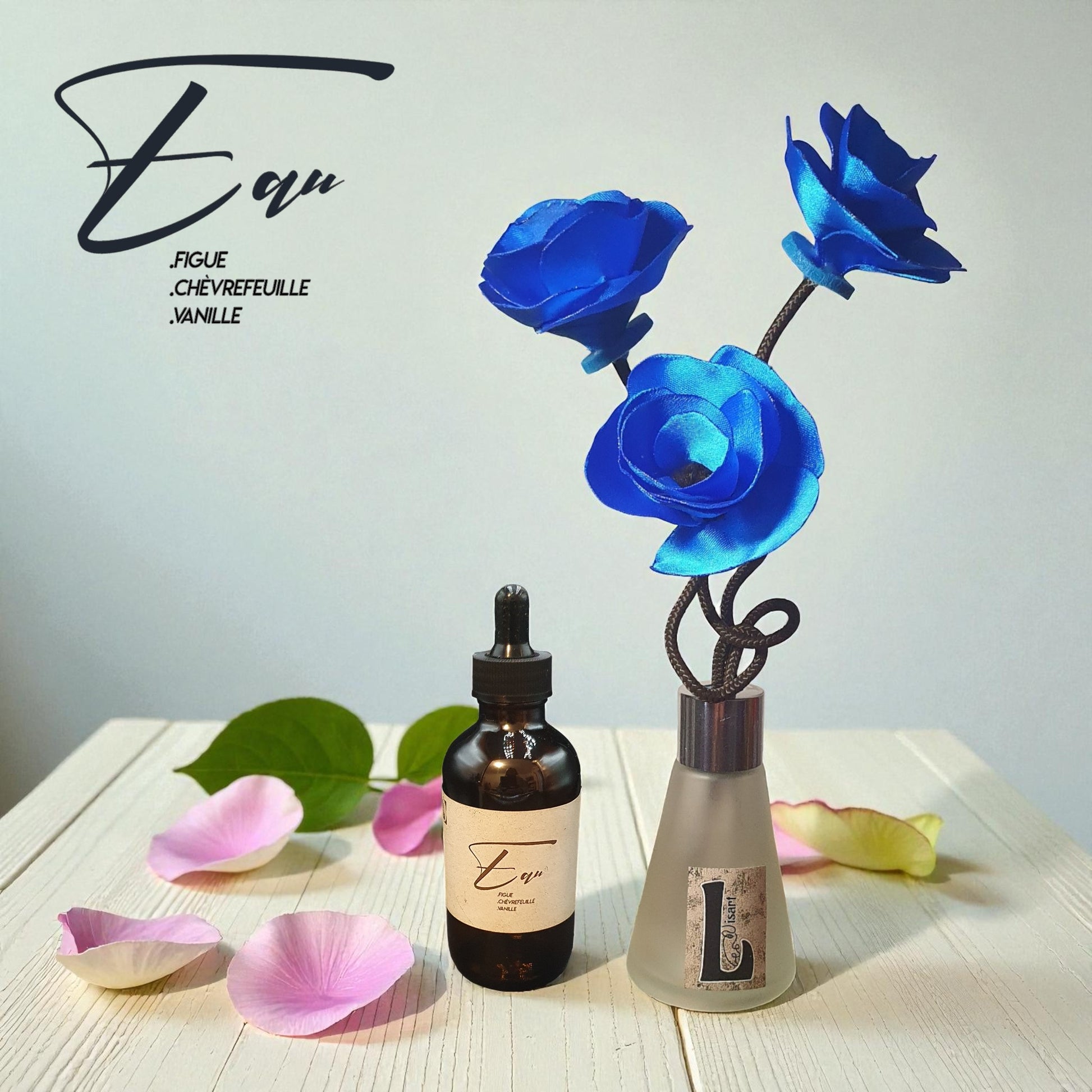 coffret PANJI bleu azur avec parfum d'ambiance naturel