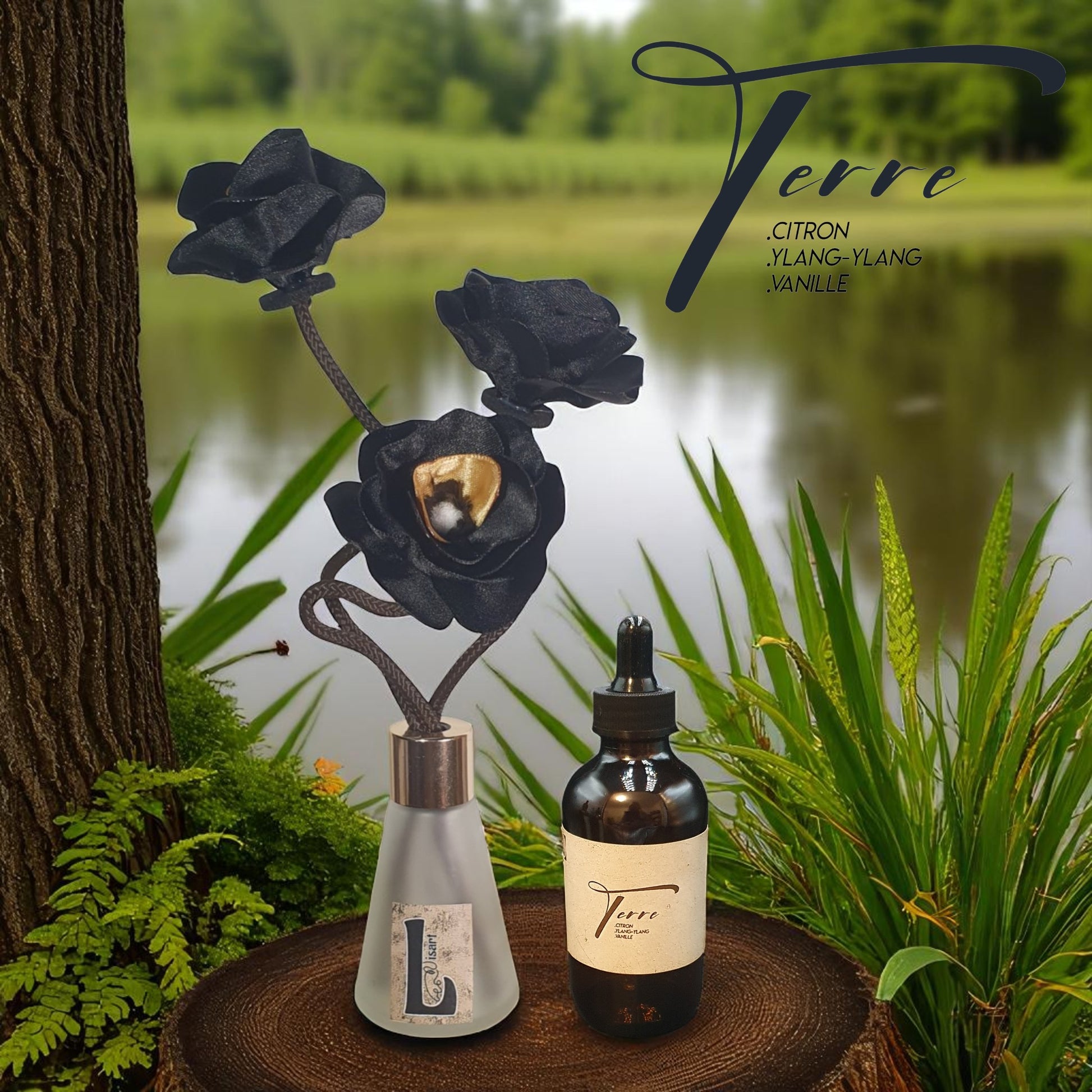 coffret décoratif panji avec ses fleurs sombres