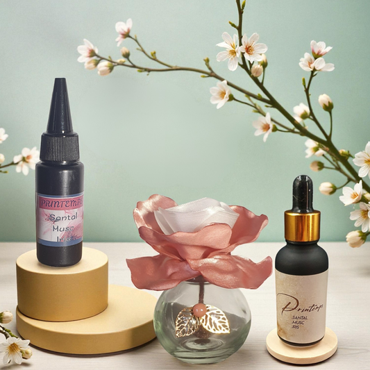 1.coffret Diffuseur GO vieux rose/blanc avec Parfum d'Ambiance Naturel | Lisa Art