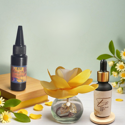 4. Diffuseur GO jaune/blanc avec Parfum d'Ambiance Naturel | Lisa Art