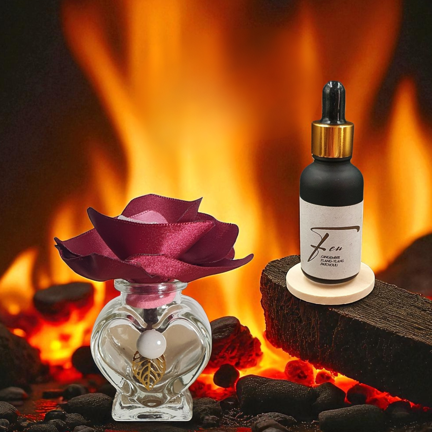 6. Diffuseur ICHI rouge Bordeau avec parfum d'ambiance naturel | Lisa Art