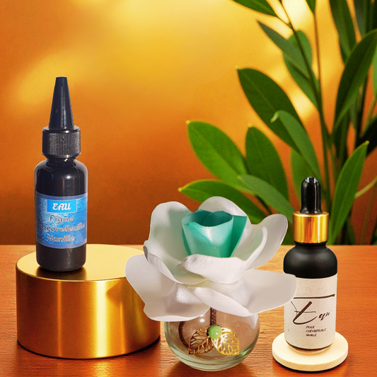 11. Diffuseur GO blanc/bambou avec Parfum d'Ambiance Naturel | Lisa Art