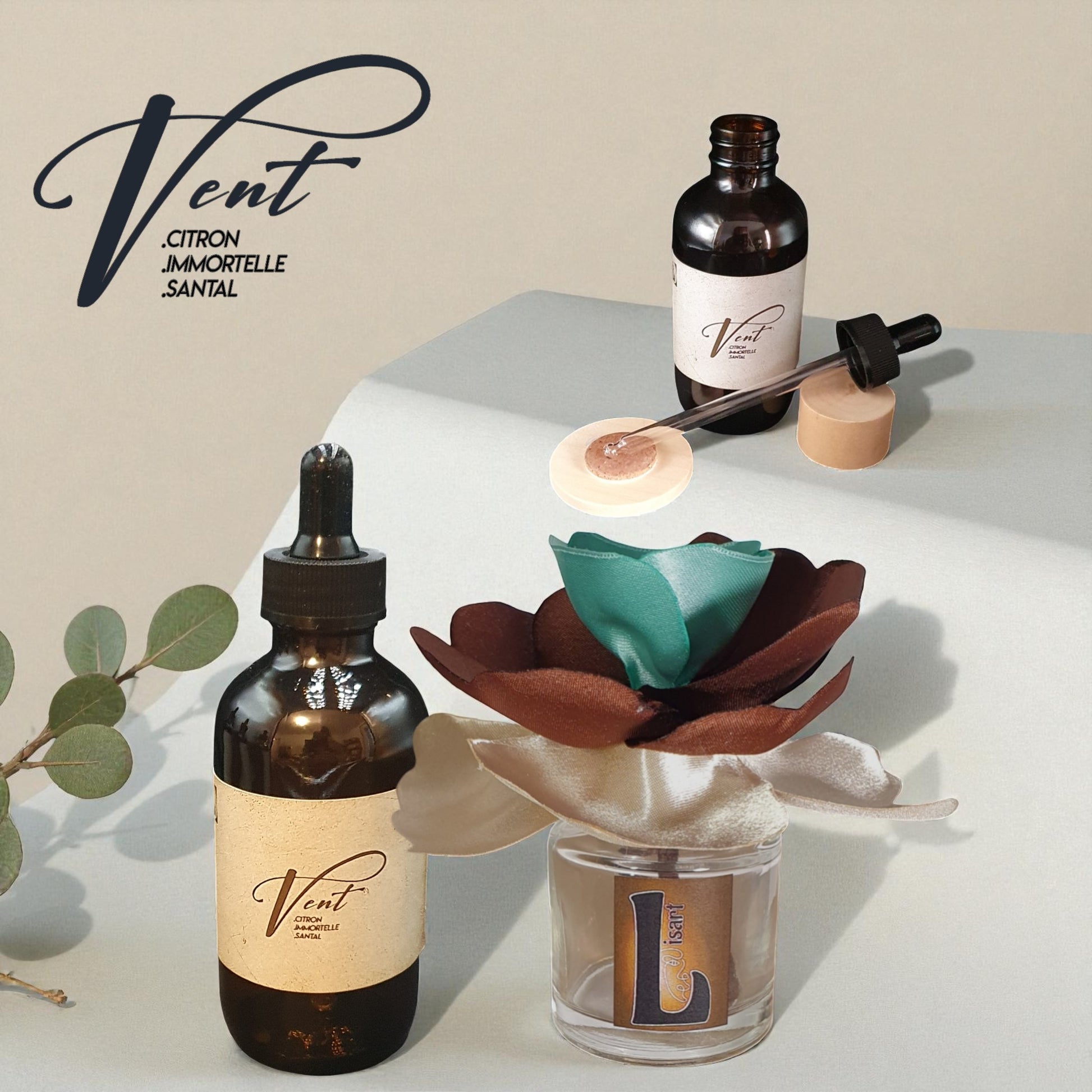 coffret diffuseur fleur blanche KYU  avec parfum d'ambiance naturel vent 