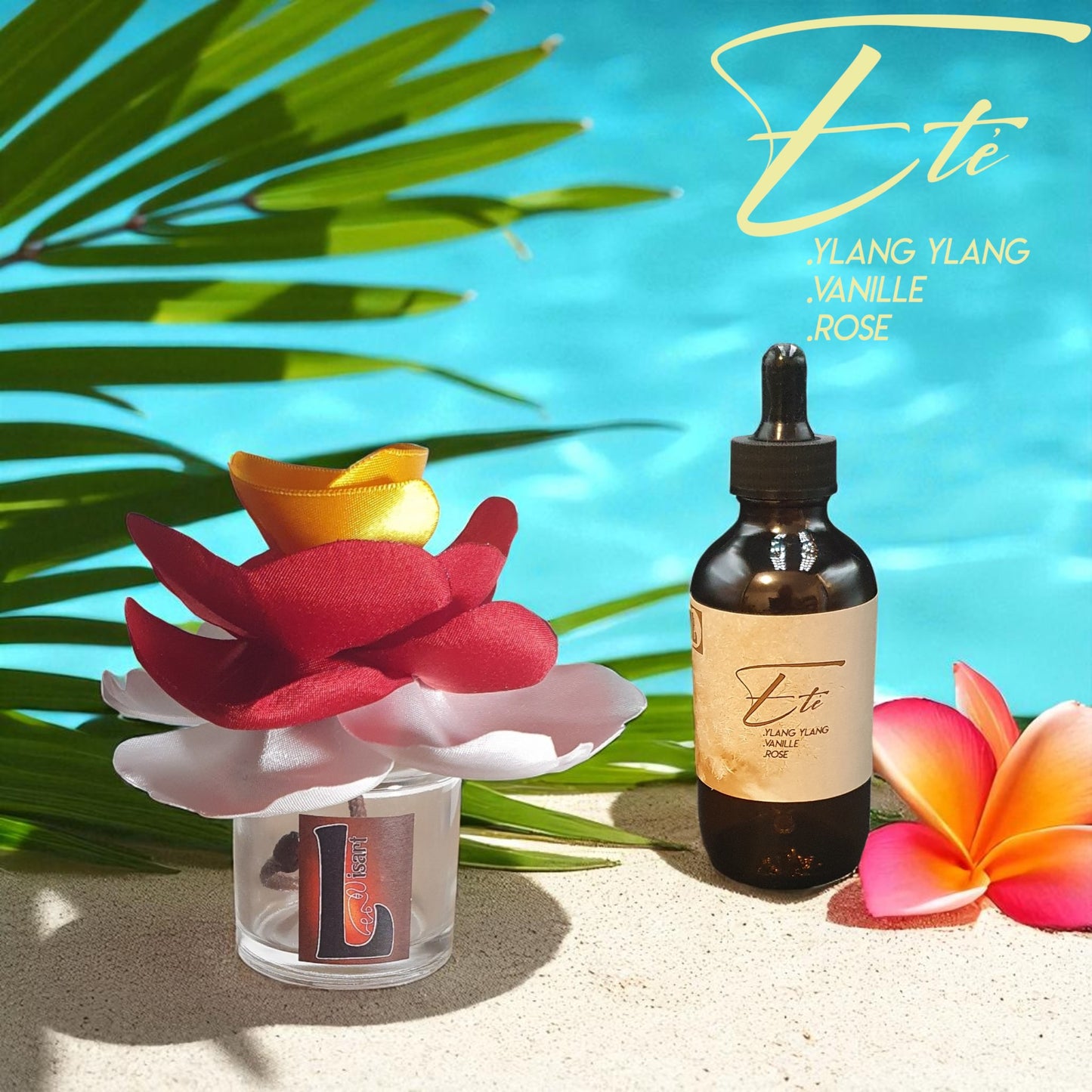 coffret diffuseur fleur soleil KYU avec le parfum d'ambiance naturel été