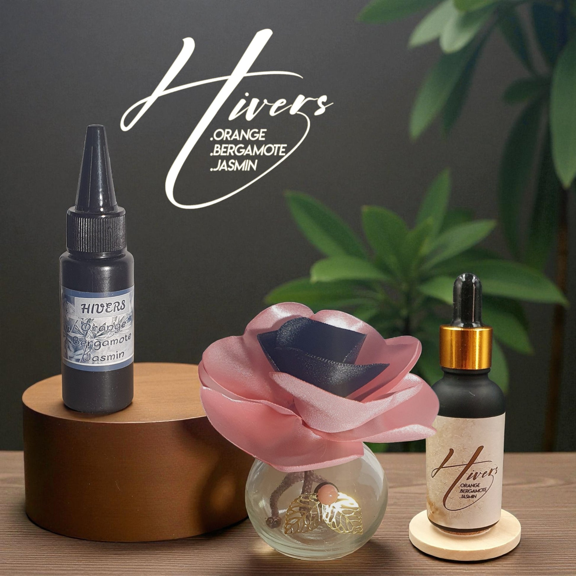 coffret go avec diffuseur rose et noir son parfum d'ambiance hivers