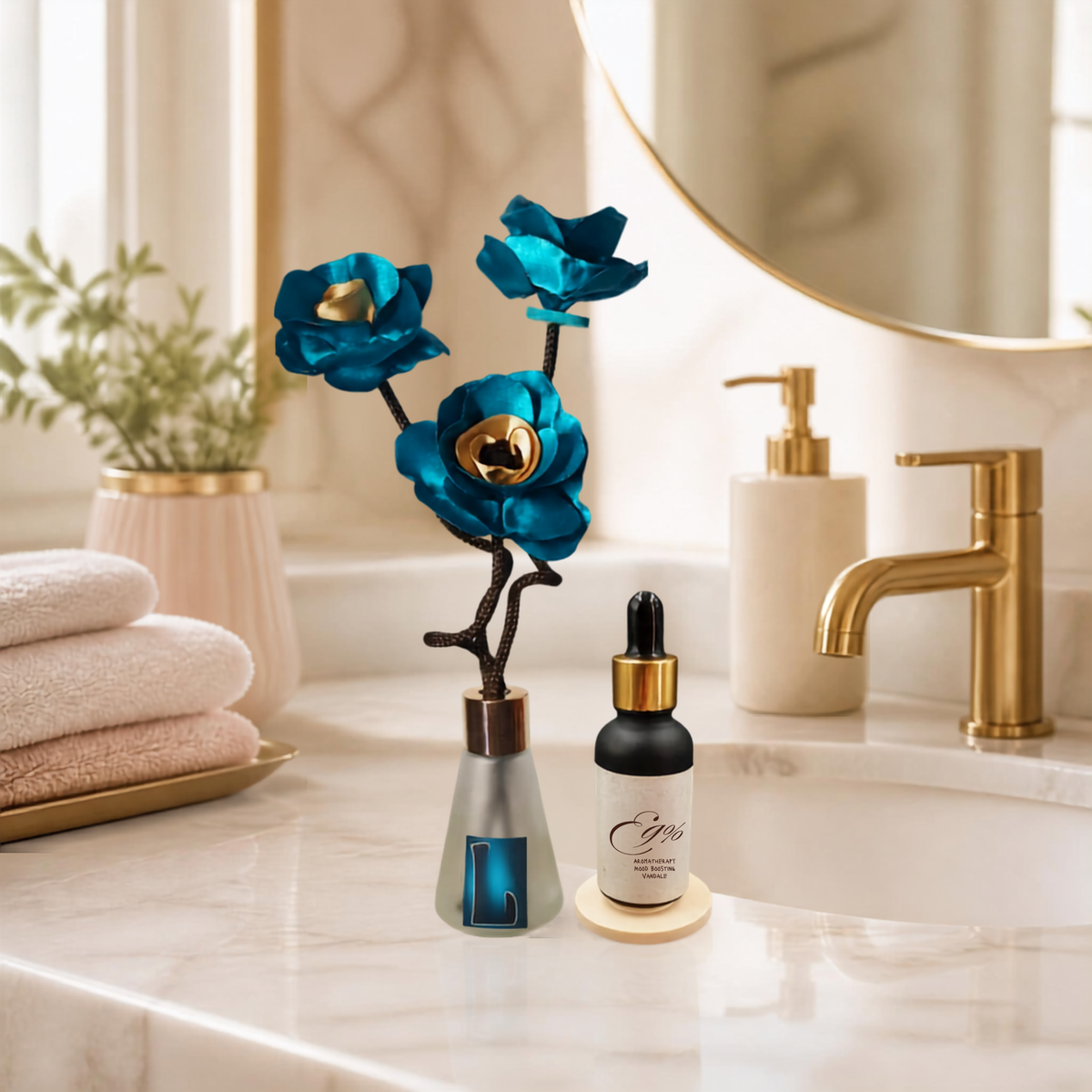 8. Diffuseur PANJI bleu avec parfum d'ambiance naturel | Lisa Art