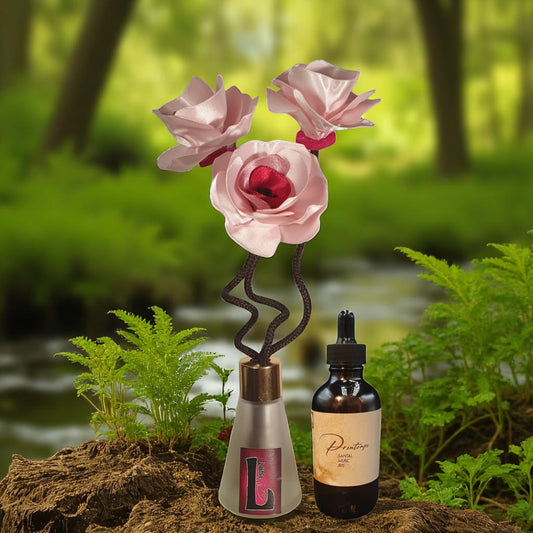 diffuseur PANJI bouton de rose avec parfum d'ambiance naturel printemps