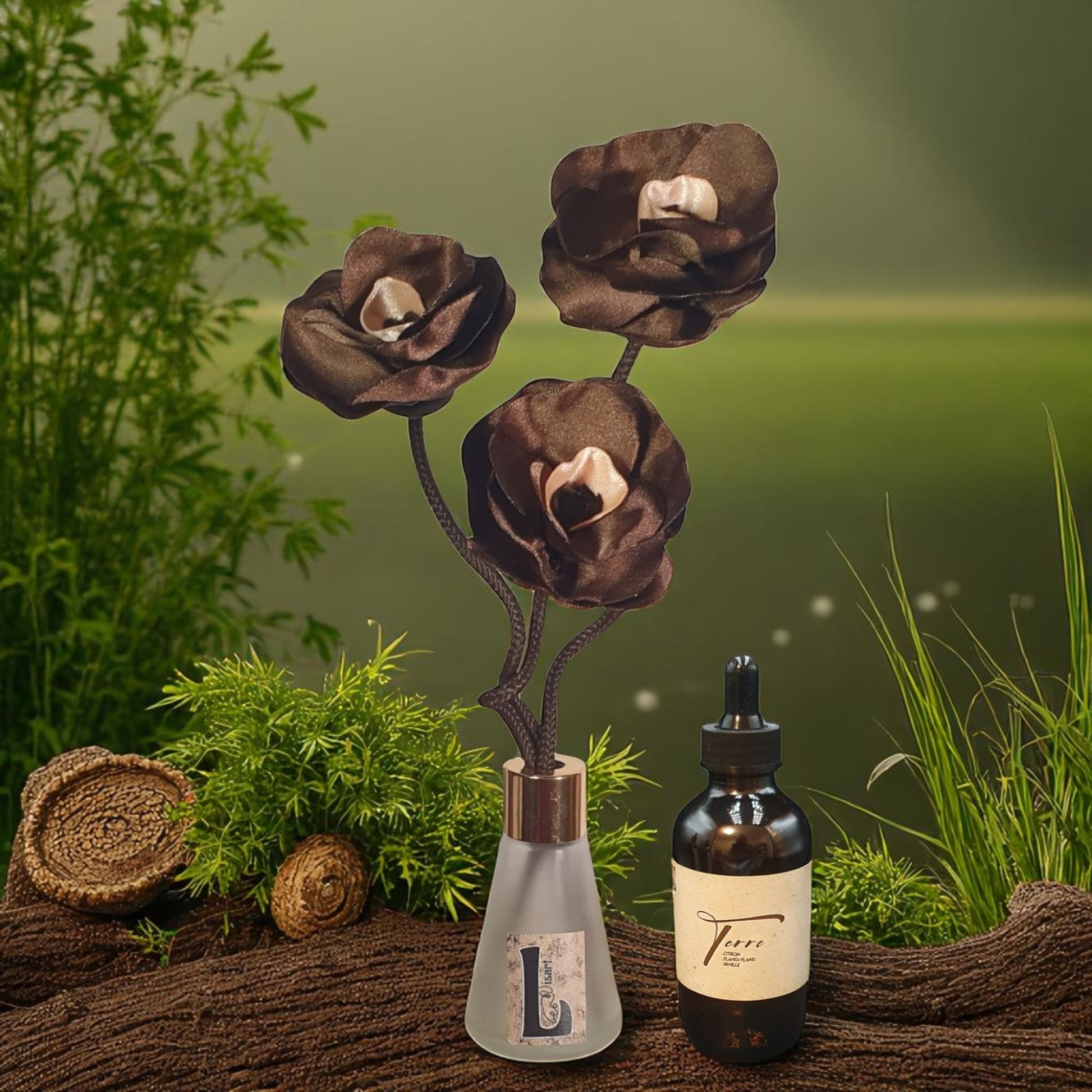 diffuseur PANJI marron avec parfum d'ambiance naturel terre