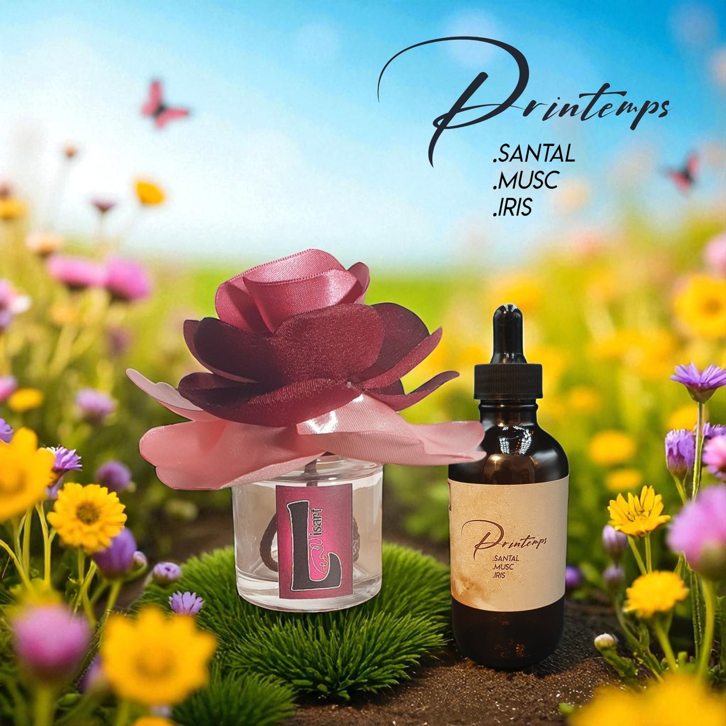 diffuseur fleur KYU avec son parfum d'ambiance naturel printemps