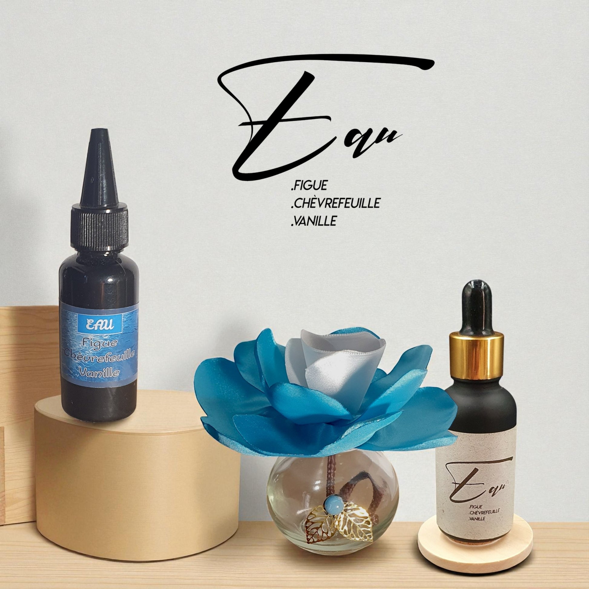 ensemble coffret diffuseur go bleu avec son parfum  eau puis sa recharge