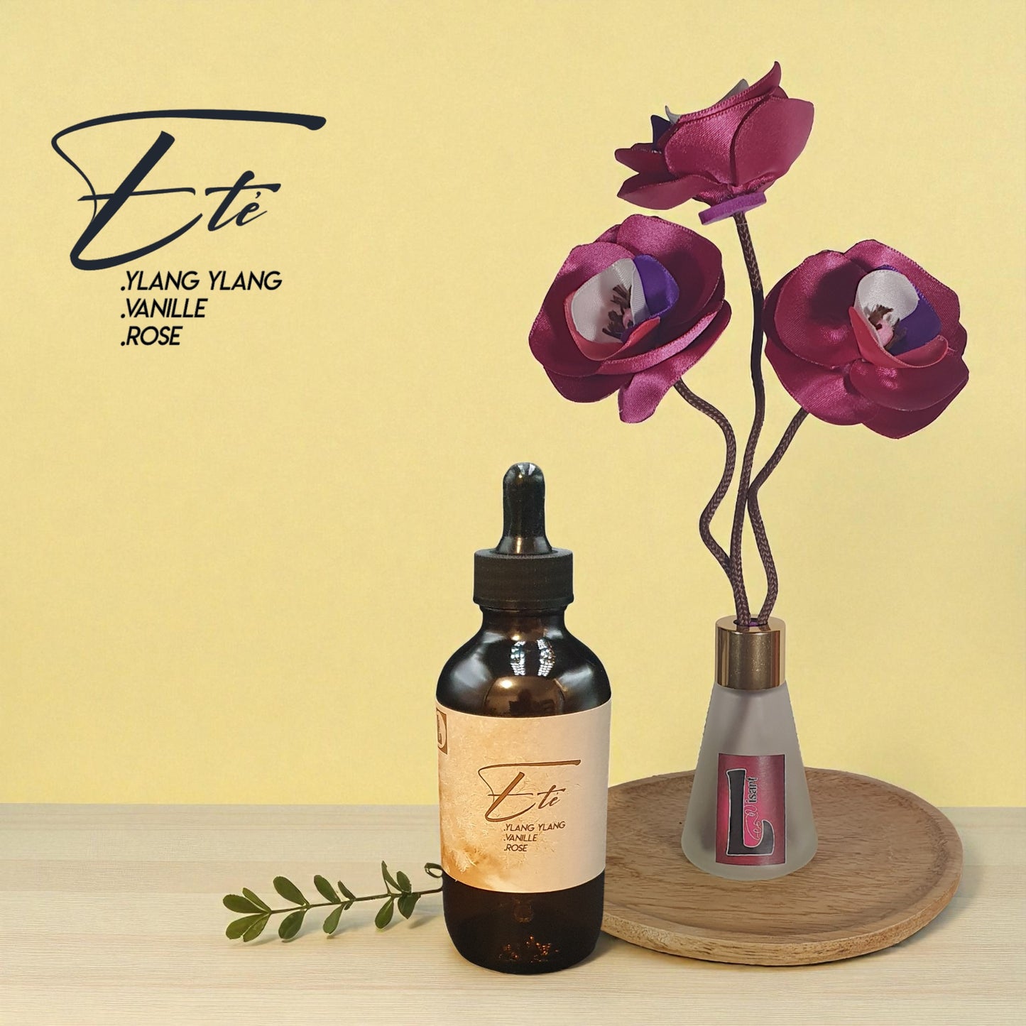 PANJI Été fragrance set styled in a clean, summer-inspired setting